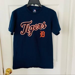 GENUINE MERCHANDISE Detroit tigers navy baseball cotton shirt Size small